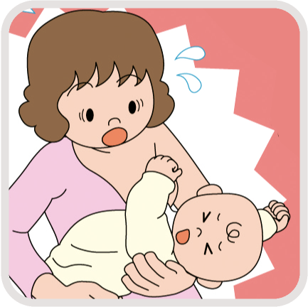 赤ちゃんの体が反り返る