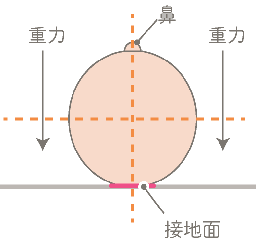 接地面で頭を支える