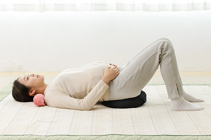 赤ちゃんが少しずつ降りてきて、徐々に頭が見え隠れします。