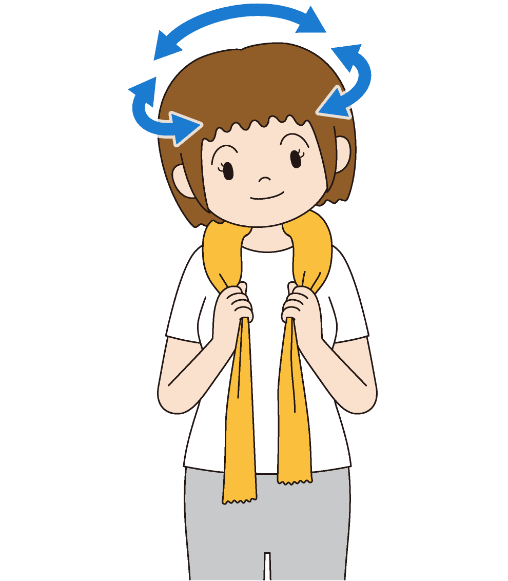 首を労わる体操