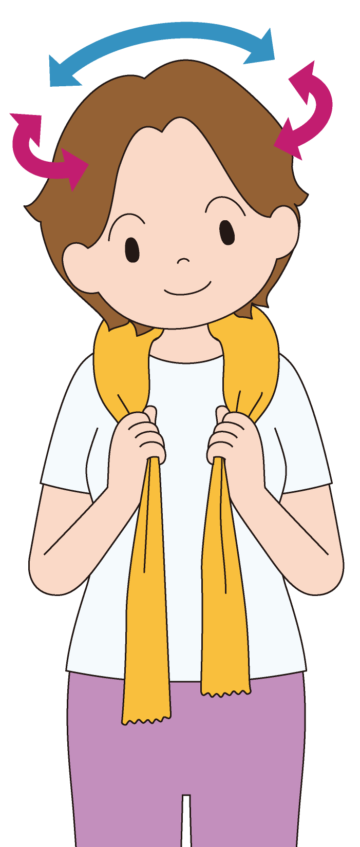 体操でコリをほぐしましょう