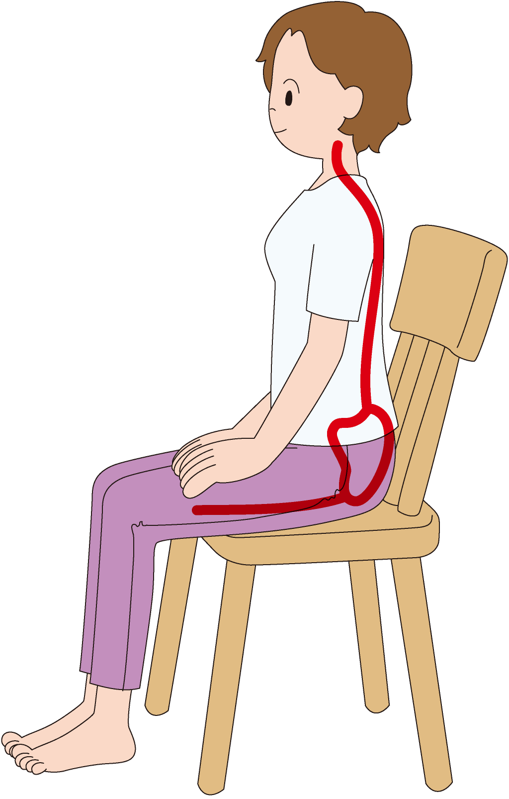 イスに座るときのポイント