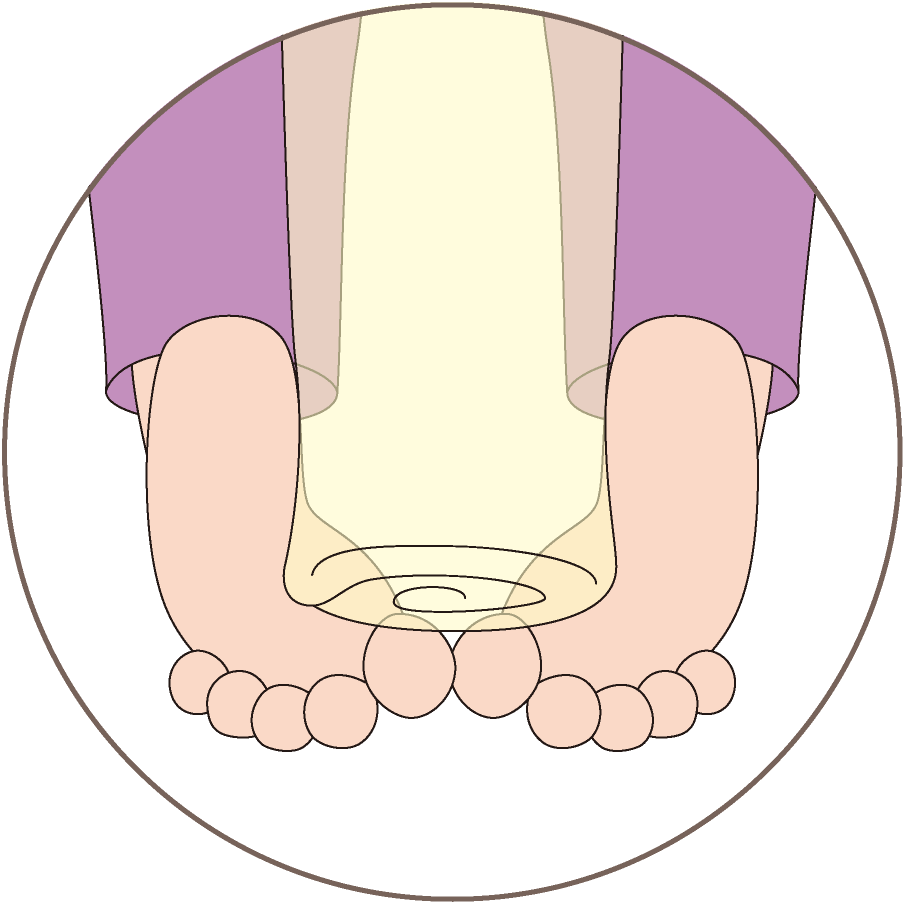 座り方の工夫 ① 拡大図