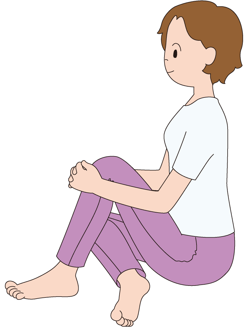 片膝立てあぐら